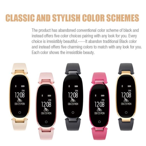 S3 0.96 inch OLED Display Bluetooth Sports Smart Bracelet, IP67 Waterproof, Support Heart Rate Monitor / GPS Trajectory / Pedometer / Calls Remind / Sedentary Reminder / Remote Capture / Distance, Compatible with Android and iOS Phones (Rose Gold) - Image 15