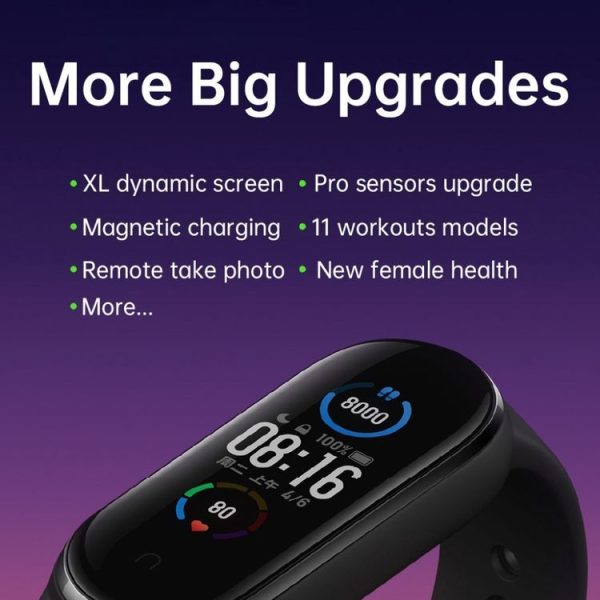 Original Xiaomi Mi Band 5, Support Smart Home Control / AI Voice Assistant / Heart Rate & Sleep & Steps & Swimming Sport Monitoring / APP Push Reminder Alarm (Black) - Image 10