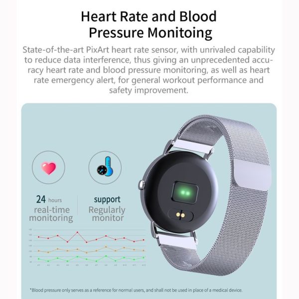 CV08C 1.0 inch TFT Color Screen Steel Watch Band Smart Bracelet, Support Call Reminder / Heart Rate Monitoring / Blood Pressure Monitoring / Sleep Monitoring / Blood Oxygen Monitoring (Gold) - Image 6