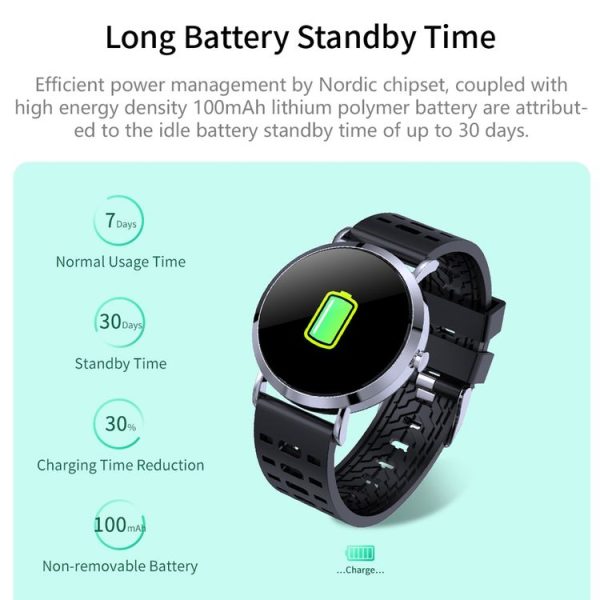 CV08C 1.0 inch TFT Color Screen Steel Watch Band Smart Bracelet, Support Call Reminder / Heart Rate Monitoring / Blood Pressure Monitoring / Sleep Monitoring / Blood Oxygen Monitoring (Gold) - Image 9
