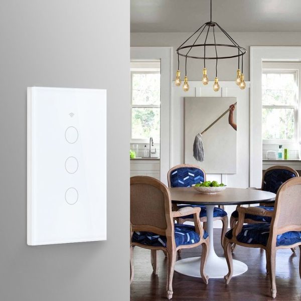 TC120 Wifi Smart Light Switch Glass Screen Touch Panel Voice Control Wireless Wall Switch Work with Alexa Echo / Google Home (Gold) - Image 5