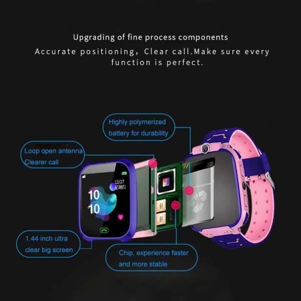 Q12B 1.44 inch Color Screen Smartwatch for Children, Support LBS Positioning / Two-way Dialing / One-key First-aid / Voice Monitoring / Setracker APP (Pink) - Image 10