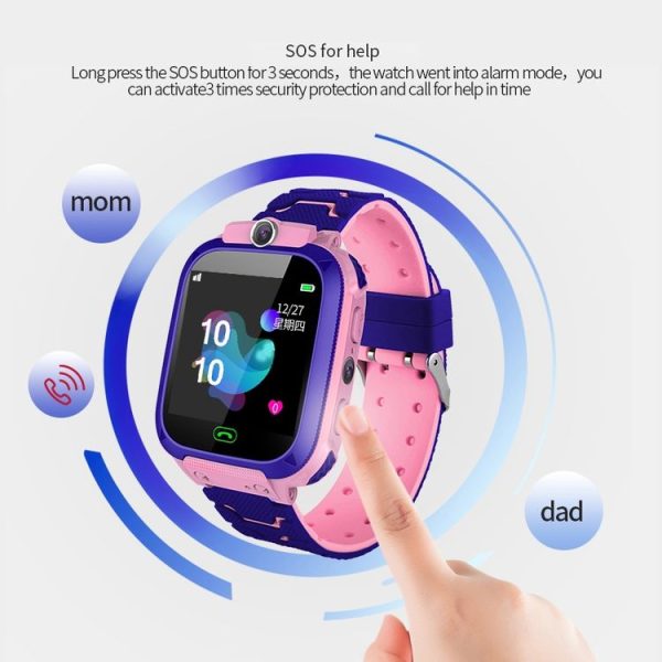 Q12B 1.44 inch Color Screen Smartwatch for Children, Support LBS Positioning / Two-way Dialing / One-key First-aid / Voice Monitoring / Setracker APP (Pink) - Image 6