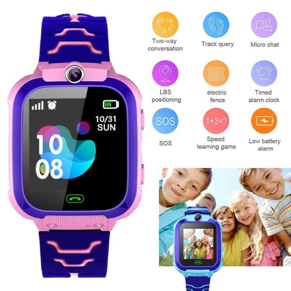 Q12 1.44 inch Color Screen Smartwatch for Children, Not Waterproof, Support LBS Positioning / Two-way Dialing / SOS / Voice Monitoring / Setracker APP (Blue) - Image 16