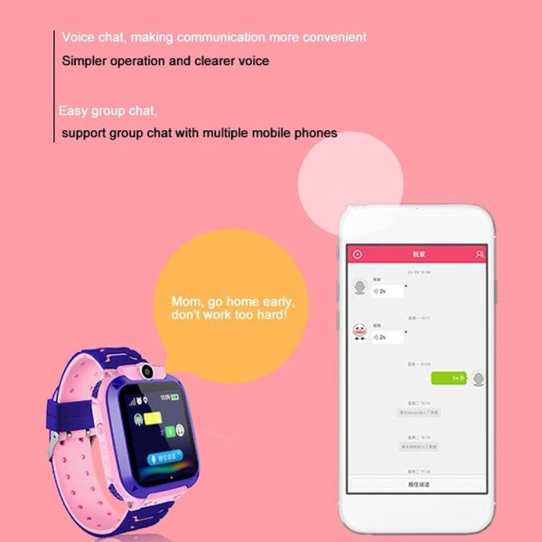 Q12 1.44 inch Color Screen Smartwatch for Children, Not Waterproof, Support LBS Positioning / Two-way Dialing / SOS / Voice Monitoring / Setracker APP (Blue) - Image 7