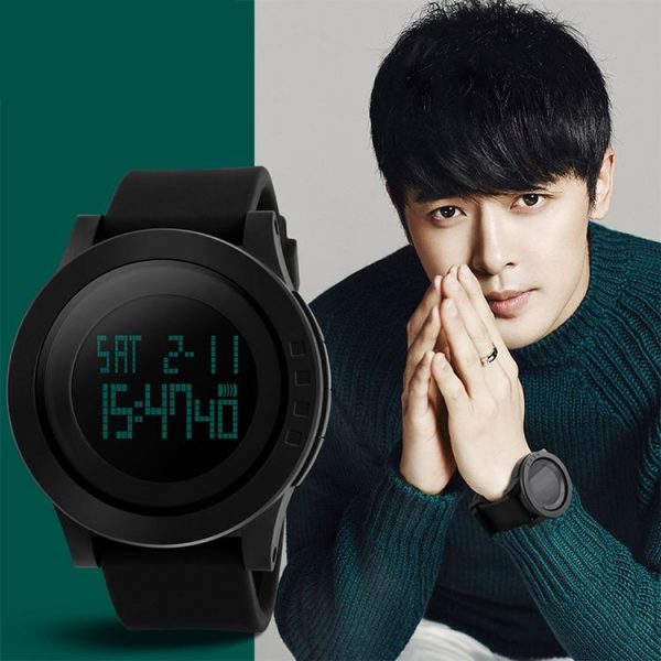 SKMEI 1142 Multifunctional Men Outdoor Sports Noctilucent Waterproof Silica Gel Digital Watch (Green) - Image 10