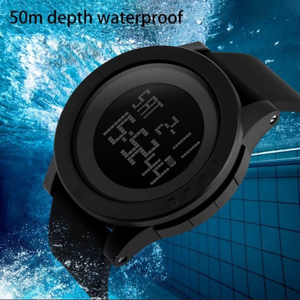 SKMEI 1142 Multifunctional Men Outdoor Sports Noctilucent Waterproof Silica Gel Digital Watch (Green) - Image 9