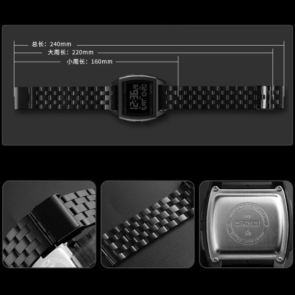 SKMEI 1368 Multifunctional Men Outdoor Sports Noctilucent Waterproof Digital Watch (Silver) - Image 7