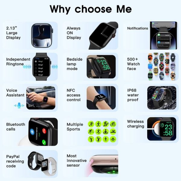 WIWU SW01 Pro 1.95 inch TFT Screen IP68 Waterproof Bluetooth Smart Watch, Support Heart Rate Monitoring (Pink) - Image 6