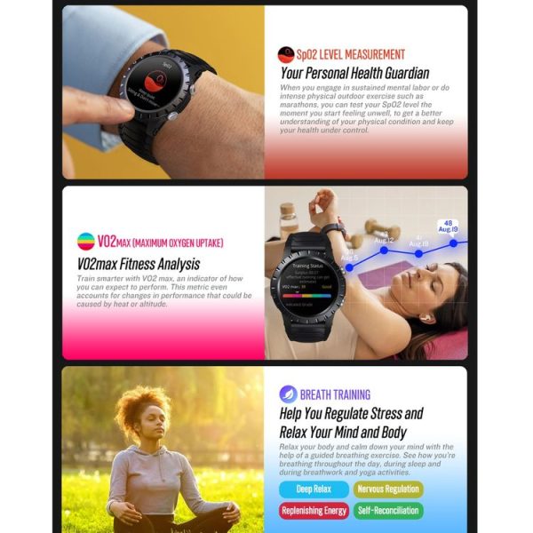 Zeblaze Stratos GPS 1.32 inch Color Touch Screen Bluetooth 5.0 50m Waterproof Smart Watch, Support Sleep Monitor / Heart Rate Monitor / Sports Mode (Blue) - Image 6