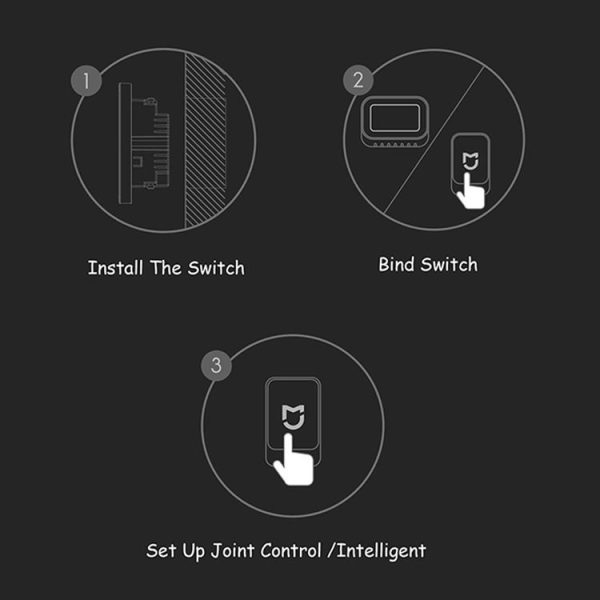 Original Xiaomi Youpin Xiaobai Smart Wireless Remote Switch for Home Light Controller Work with Bluetooth Mesh Gateway Mi Home APP, Single Button (White) - Image 10