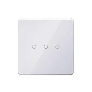 Original Xiaomi Xiaobai Youpin Smart Wireless Remote Switch for Home Light Controller Work with Bluetooth Mesh Gateway Mi Home APP, Three Buttons (White)