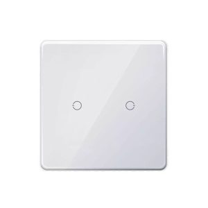 Original Xiaomi Youpin Xiaobai Smart Wireless Remote Switch for Home Light Controller Work with Bluetooth Mesh Gateway Mi Home APP, Double Buttons (White)