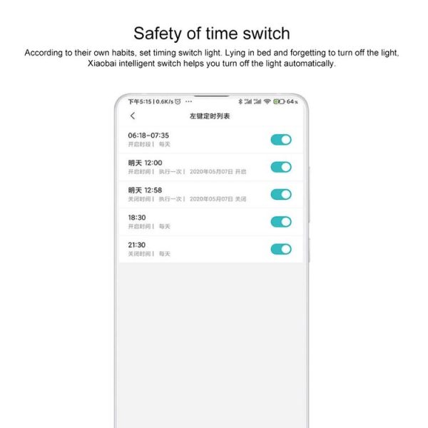 Original Xiaomi Youpin Xiaobai Smart Wireless Remote Switch for Home Light Controller Work with Bluetooth Mesh Gateway Mi Home APP, Double Buttons (White) - Image 7