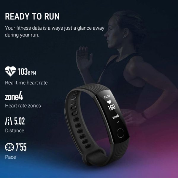 Original Huawei Honor Band 3 0.91 inch OLED Screen Smart Wristband, 5ATM Waterproof, Support Pedometer / Heart Rate Monitor / Information Reminder / Sleep Monitor (Pink) - Image 5