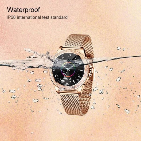 M6003 Stainless Steel Mesh Strap Fashion Smart Watch for Women, Support Heart Rate Monitoring & Pedometer & Sleep Monitoring & Calories (Rose Gold) - Image 5