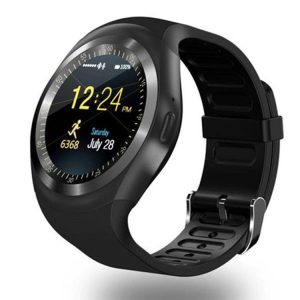 Y1 Round Nano SIM Card Fitness Tracker Smartband Smart Watch, with Whatsapp Facebook, Support Pedometer / Sleep Monitor / Music Control / Remote Camera / Sedentary Reminder (Black)