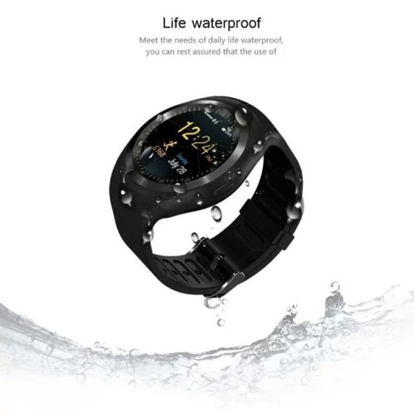 Y1 Round Nano SIM Card Fitness Tracker Smartband Smart Watch, with Whatsapp Facebook, Support Pedometer / Sleep Monitor / Music Control / Remote Camera / Sedentary Reminder (Black) - Image 11