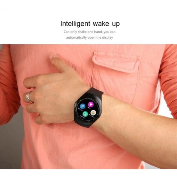 Y1 Round Nano SIM Card Fitness Tracker Smartband Smart Watch, with Whatsapp Facebook, Support Pedometer / Sleep Monitor / Music Control / Remote Camera / Sedentary Reminder (Black) - Image 12