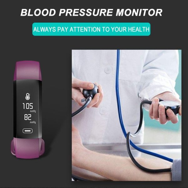 R5 MAX 0.96 inch OLED Touch Screen Display Bluetooth Smart Bracelet, IP67 Waterproof, Support Pedometer / Real-time Heart Rate Monitor / Blood Press Monitor / Blood Oxygen Monitor / Bluetooth Camera / Weather, Compatible with Android and iOS Phones (Blue) - Image 11