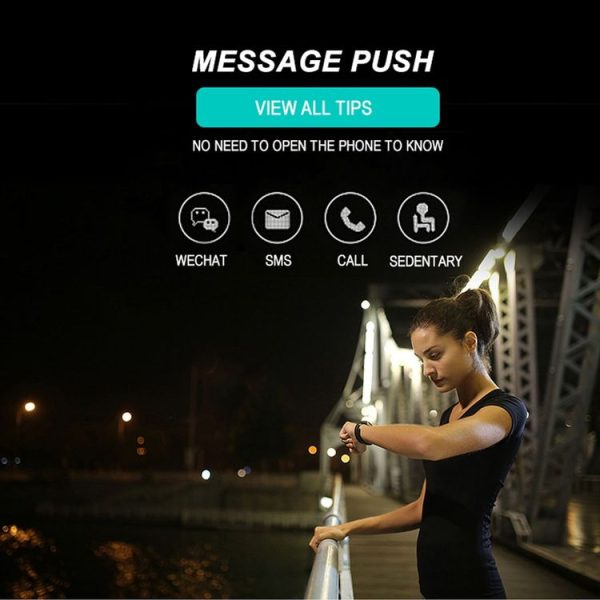 R5 MAX 0.96 inch OLED Touch Screen Display Bluetooth Smart Bracelet, IP67 Waterproof, Support Pedometer / Real-time Heart Rate Monitor / Blood Press Monitor / Blood Oxygen Monitor / Bluetooth Camera / Weather, Compatible with Android and iOS Phones (Blue) - Image 13