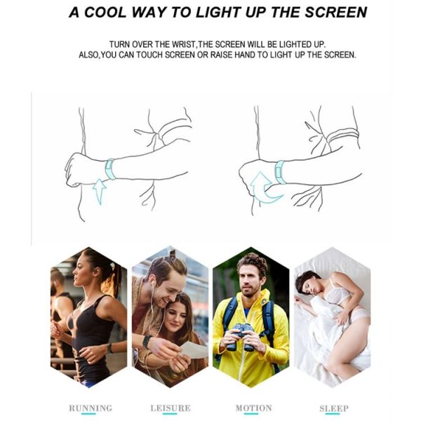 R5 MAX 0.96 inch OLED Touch Screen Display Bluetooth Smart Bracelet, IP67 Waterproof, Support Pedometer / Real-time Heart Rate Monitor / Blood Press Monitor / Blood Oxygen Monitor / Bluetooth Camera / Weather, Compatible with Android and iOS Phones (Blue) - Image 18