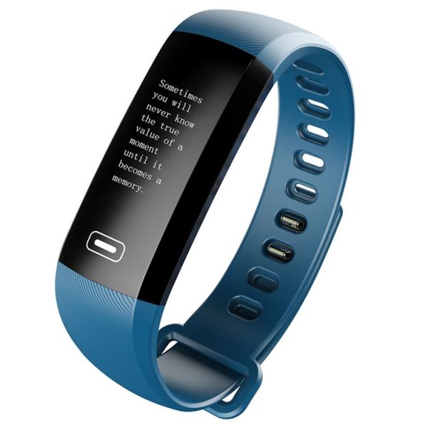 R5 MAX 0.96 inch OLED Touch Screen Display Bluetooth Smart Bracelet, IP67 Waterproof, Support Pedometer / Real-time Heart Rate Monitor / Blood Press Monitor / Blood Oxygen Monitor / Bluetooth Camera / Weather, Compatible with Android and iOS Phones (Blue) - Image 3