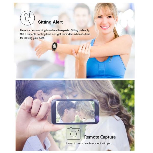 GV68 Touch Screen Bluetooth Smart Bracelet, IP68 Waterproof, Support Heart Rate Monitor / Pedometer / Bluetooth Call / Calls Remind / Sleep Monitor / Sedentary Reminder / Anti-lost / Remote Capture, Compatible with Android and iOS Phones (Red) - Image 11