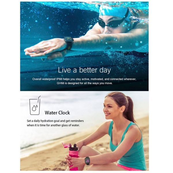 GV68 Touch Screen Bluetooth Smart Bracelet, IP68 Waterproof, Support Heart Rate Monitor / Pedometer / Bluetooth Call / Calls Remind / Sleep Monitor / Sedentary Reminder / Anti-lost / Remote Capture, Compatible with Android and iOS Phones (Red) - Image 9