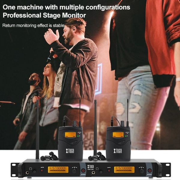 XTUGA IEM1200 Wireless Receiver Bodypack Stage Singer Ear Monitor System - Image 7