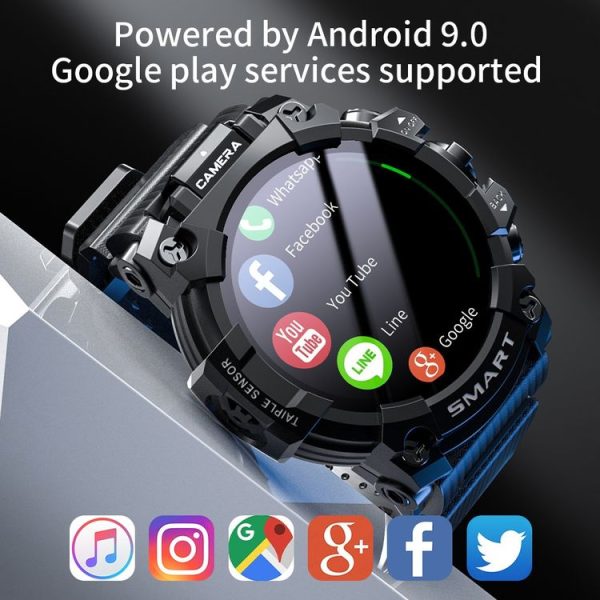LOKMAT APPLLP 6 4G Call Smart Watch, 1.6 inch SCL8541E Quad Core, 2GB+16GB, Android 9.0, GPS, Heart Rate (Green) - Image 4