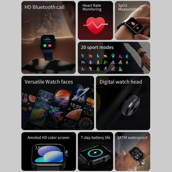 Xiaomi Mibro T1 Smart Watch, 1.6 inch AMOLED Screen 2ATM Waterproof Support 20 Sport Modes / Heart Rate Monitoring (Grey) - Image 3
