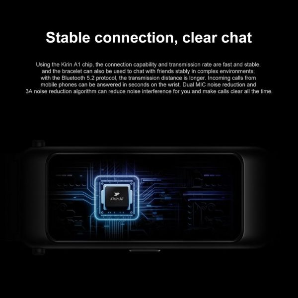 Original Huawei TalkBand B7 Smart Bracelet, 1.53 inch Screen, Support Bluetooth Call / Heart Rate / Blood Oxygen / Sleep Monitoring (Black) - Image 8