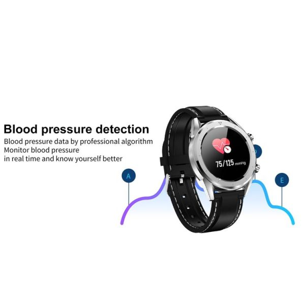 DT28 1.54inch IP68 Waterproof Steel Strap Smartwatch Bluetooth 4.2, Support Incoming Call Reminder / Blood Pressure Monitoring / Watch Payment (Black) - Image 7