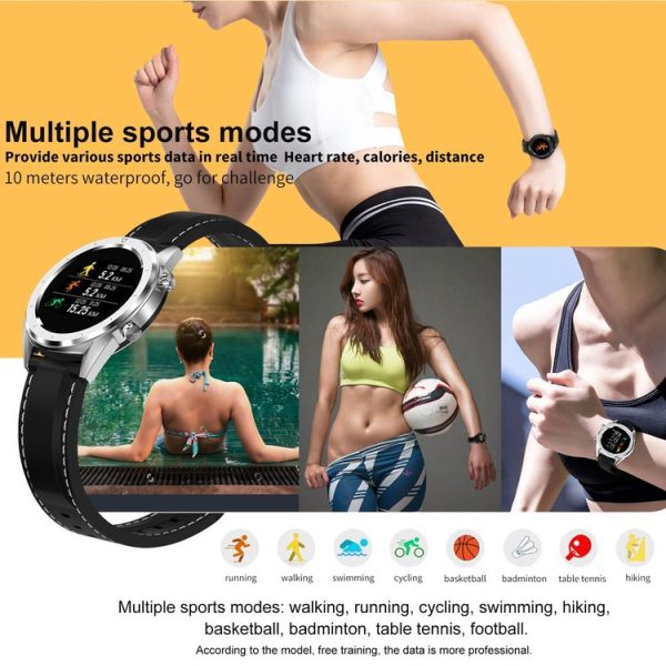 DT28 1.54inch IP68 Waterproof Steel Strap Smartwatch Bluetooth 4.2, Support Incoming Call Reminder / Blood Pressure Monitoring / Watch Payment (Black) - Image 8