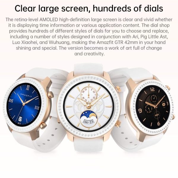 Original Xiaomi Youpin Amazfit GTR 42mm Brilliant Special Version 1.2 inch AMOLED Screen Bluetooth 5.0 5ATM Waterproof Smart Watch, Support 12 Sport Modes / Heart Rate Monitoring / NFC Analog Door Card / GPS Positioning - Image 4