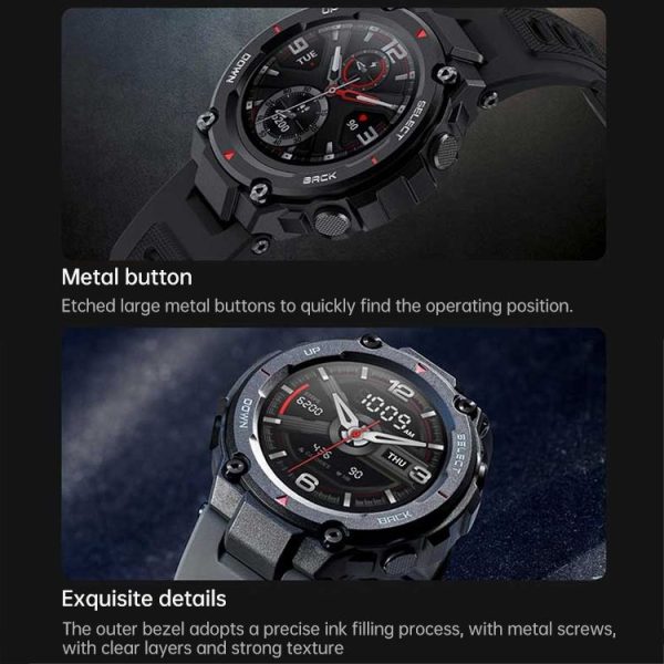 Original Xiaomi Youpin Amazfit T-Rex 1.3 inch AMOLED Screen Bluetooth 5.0 5ATM Waterproof Smart Watch, Support 14 Sport Modes / Heart Rate Monitoring / Sleep Monitoring / GPS Positioning (Grey) - Image 7