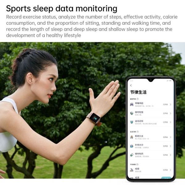 Original Xiaomi Youpin Amazfit Health 1.28 inch Color Screen Bluetooth 5.0 3ATM Waterproof Smart Watch, Support ECG Measurement / Heart Rate Monitoring / Sleep Monitoring (Black) - Image 10