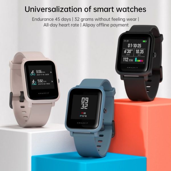Original Xiaomi Youpin Amazfit Lite 1.28 inch Transflective Screen Bluetooth 4.1 3ATM Waterproof Smart Watch, Support Alipay Offline Payment / Heart Rate Monitoring / Sleep Monitoring (Black) - Image 5
