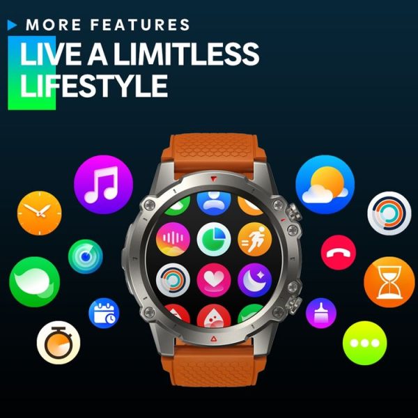 Zeblaze Vibe 7 Lite 1.47 inch IPS Screen 3 ATM IP69K Waterproof Smart Watch, Support Voice Call / Health Monitoring (Orange) - Image 11