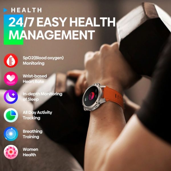 Zeblaze Vibe 7 Lite 1.47 inch IPS Screen 3 ATM IP69K Waterproof Smart Watch, Support Voice Call / Health Monitoring (Orange) - Image 9