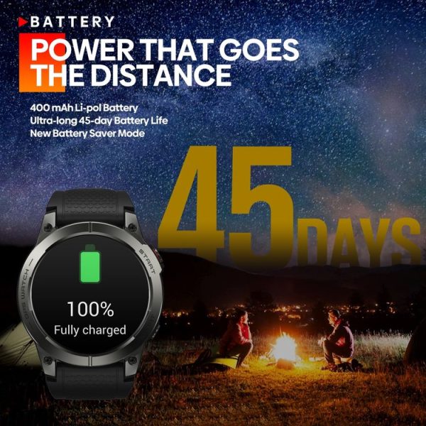 Zeblaze Stratos 3 1.43 inch AMOLED Screen IP68 Waterproof Smart Watch, Support Bluetooth Call / GPS (Black) - Image 9