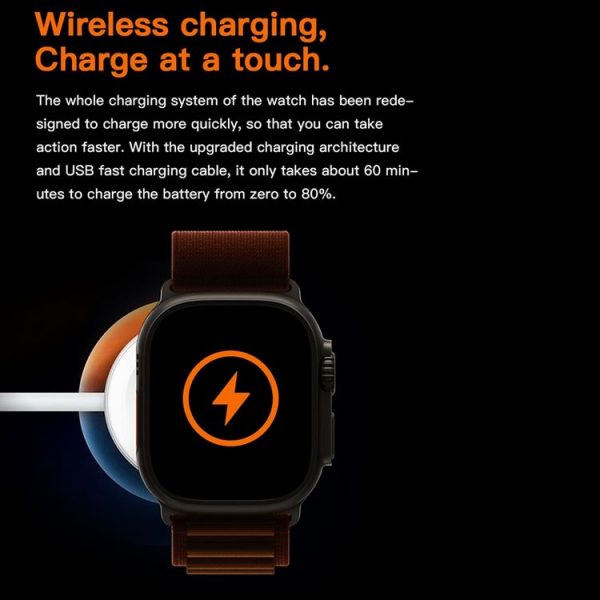 T800 Ultra 1.99 inch Silicone Band Smart Watch Support Heart Rate / ECG (Black) - Image 10