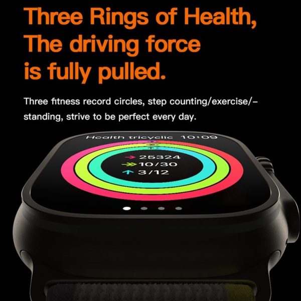 T800 Ultra 1.99 inch Silicone Band Smart Watch Support Heart Rate / ECG (Black) - Image 12