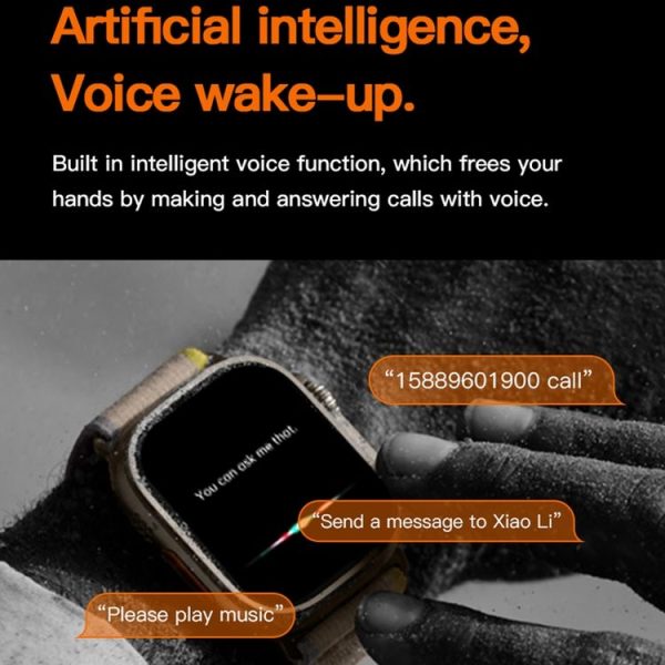 T800 Ultra 1.99 inch Silicone Band Smart Watch Support Heart Rate / ECG (Black) - Image 13