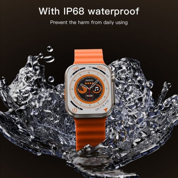 Yesido IO19 2 inch IPS Screen IP68 Waterproof Smart Watch, Support Blood Pressure Monitoring / ECG (Orange) - Image 10