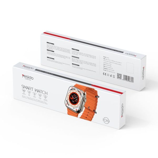 Yesido IO19 2 inch IPS Screen IP68 Waterproof Smart Watch, Support Blood Pressure Monitoring / ECG (Orange) - Image 2