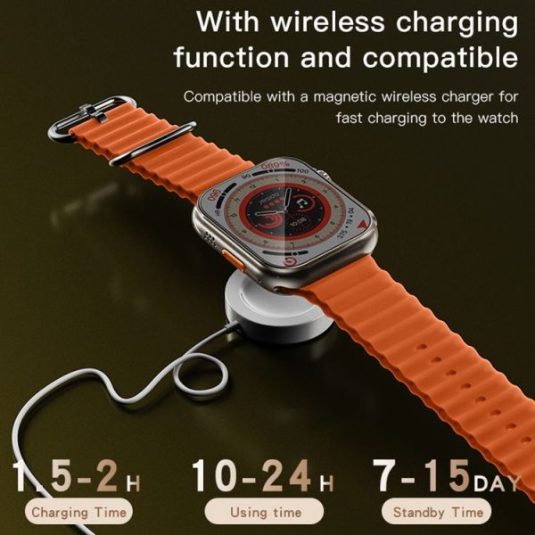 Yesido IO19 2 inch IPS Screen IP68 Waterproof Smart Watch, Support Blood Pressure Monitoring / ECG (Orange) - Image 9