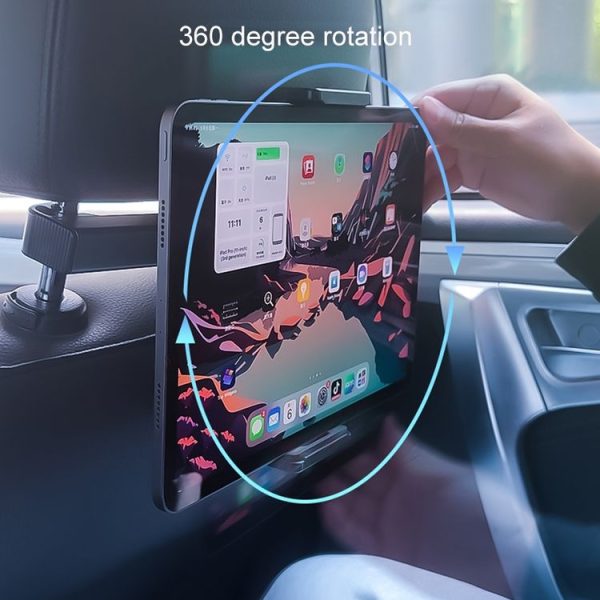Rear Seat Car Holder Phone Tablet Bracket (Black) - Image 6
