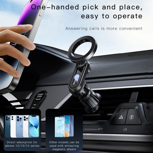 Yesido C157 Strong Magnetic Car Air Vent Phone Holder (Black) - Image 3
